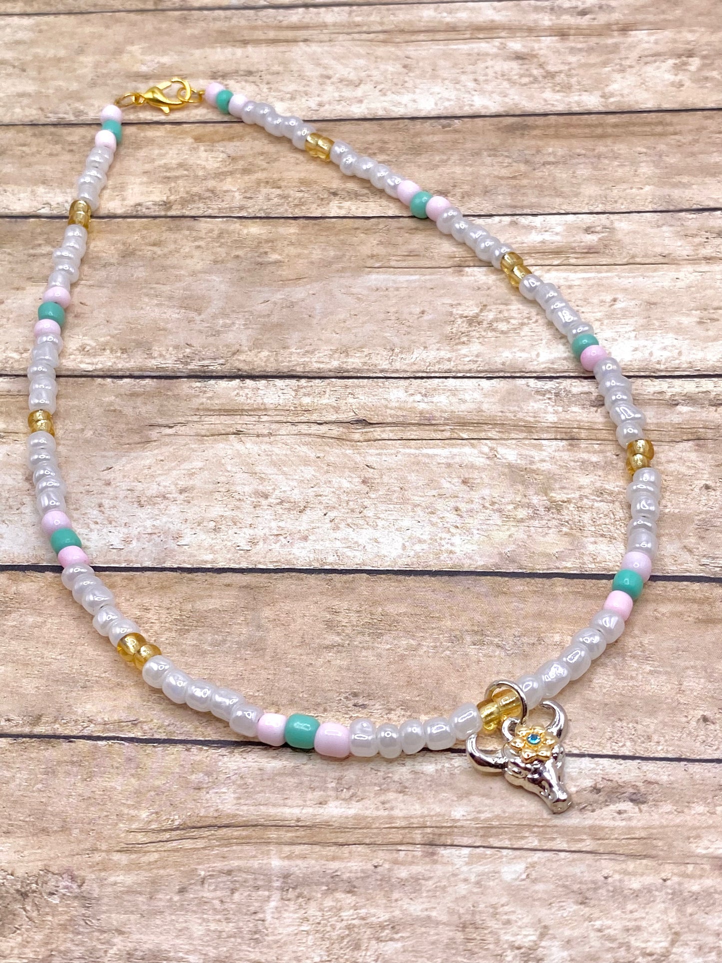 Bullskull charm necklace