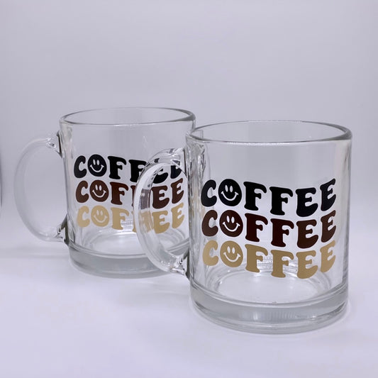 COFFEE glass mug