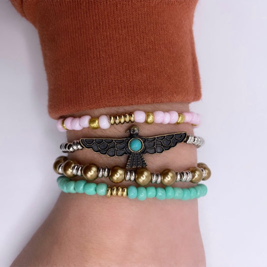 Eagle bracelet stack