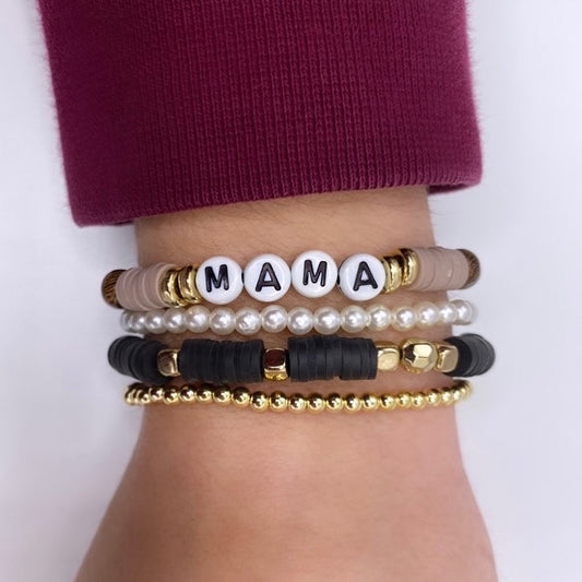 Mama bracelet stack